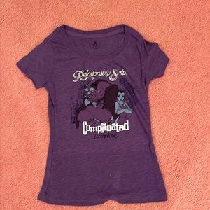 Disney Beauty and the Beast Purple Relationship Status Complicated Tee